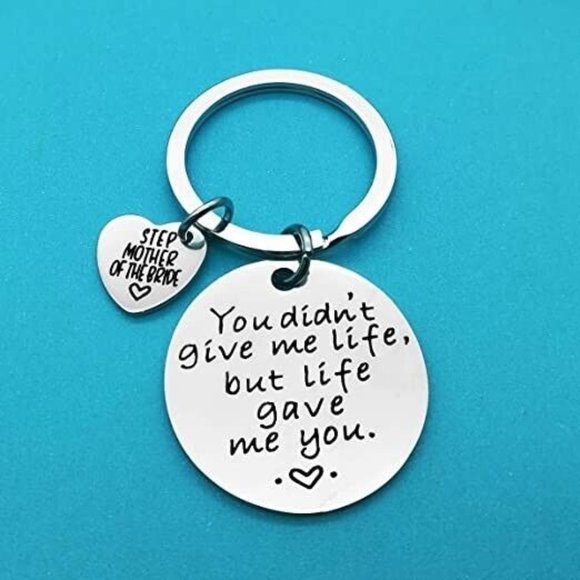 Stepmother of the Bride Wedding Bridal Daughter to Mom Love Keychain Gif… - Picture 3 of 5